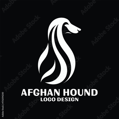 Afghan Hound Vector Logo Design