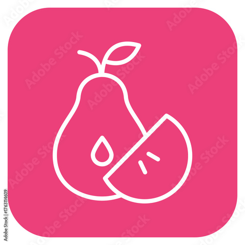 Pear icon vector image. Can be used for Fruits and Vegetables.