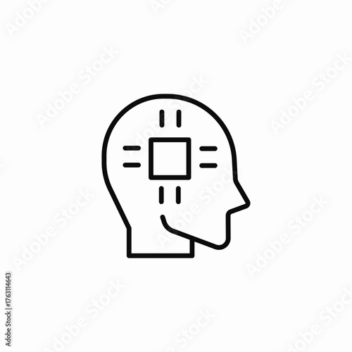 artificial intelligence chip icon sign vector