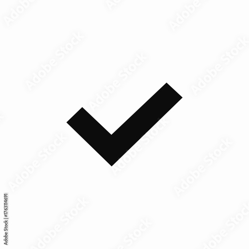 black check mark icon sign vector