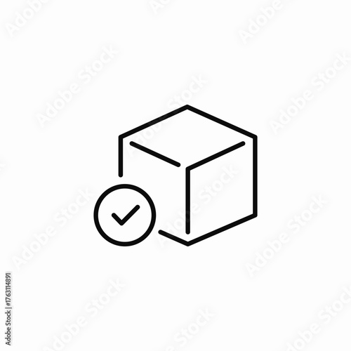 checked product confirmation icon sign vector
