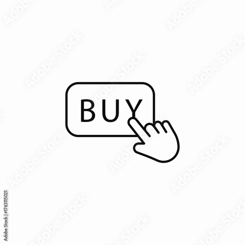 click buy purchase button icon sign vector