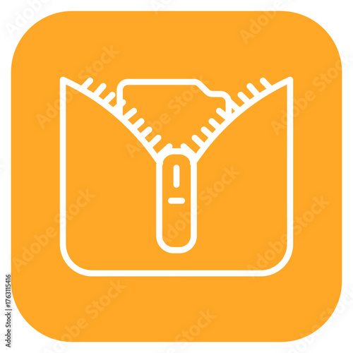 Zip File icon vector image. Can be used for Web Hosting.