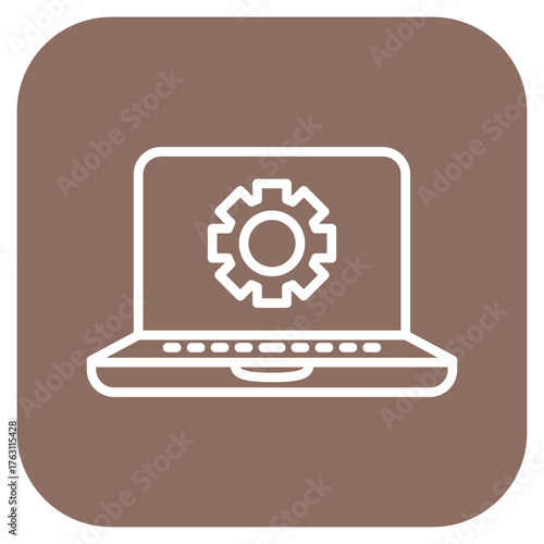 Database Settings icon vector image. Can be used for Web Hosting.