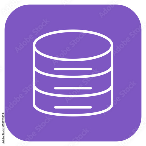 Database icon vector image. Can be used for Web Hosting.