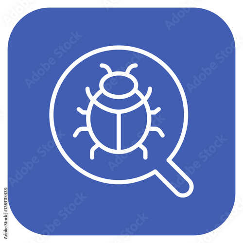 Bug Search icon vector image. Can be used for Web Hosting.