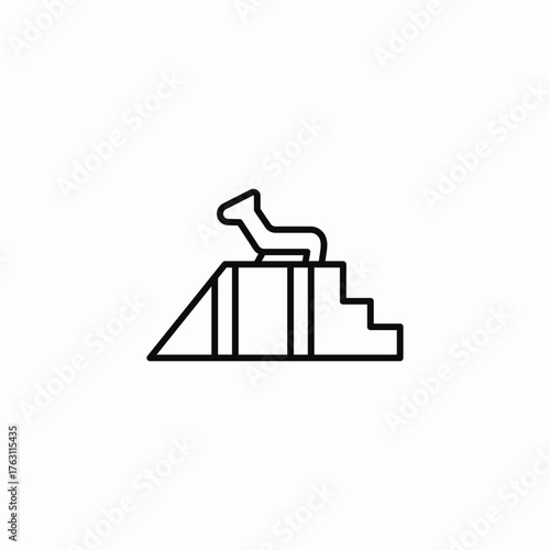 dog agility obstacle icon sign vector