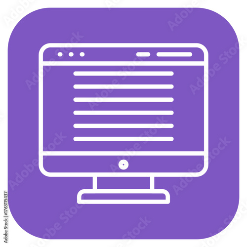 Computer Website icon vector image. Can be used for Web Hosting.