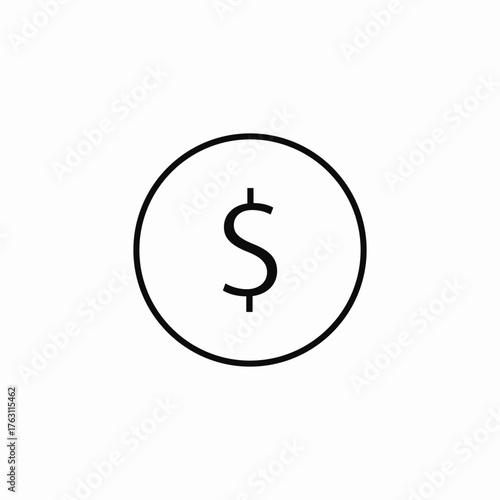 dollar currency symbol icon sign vector