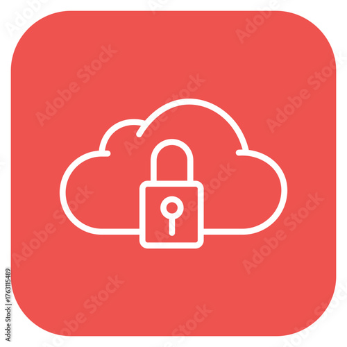 Cloud Inaccessible icon vector image. Can be used for Web Hosting.