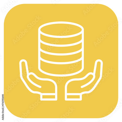 Database Backup icon vector image. Can be used for Web Hosting.
