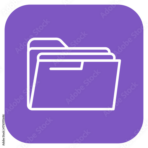 Folder icon vector image. Can be used for Web Hosting.