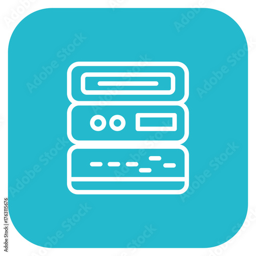 Online Server icon vector image. Can be used for Web Hosting.