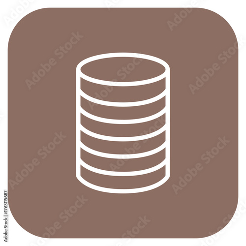 Database Security icon vector image. Can be used for Web Hosting.