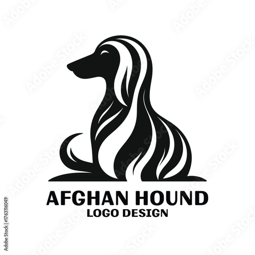 Afghan Hound Vector Logo Design