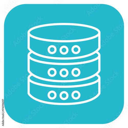 Database icon vector image. Can be used for Computer Programming.