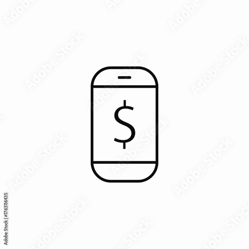 mobile payment app icon sign vector