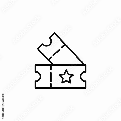 movie admit tickets icon sign vector
