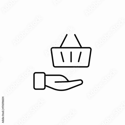 offer shopping basket icon sign vector
