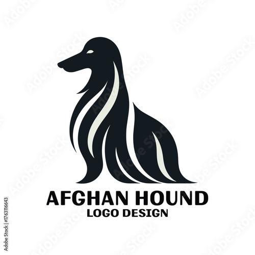 Afghan Hound Vector Logo Design