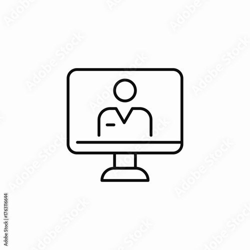 online video call icon sign vector