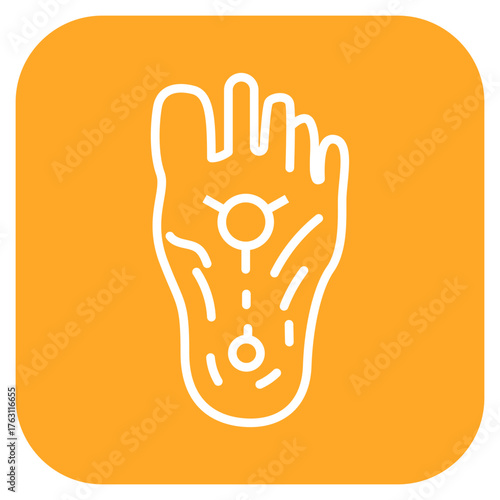 Reflexology icon vector image. Can be used for Spa.