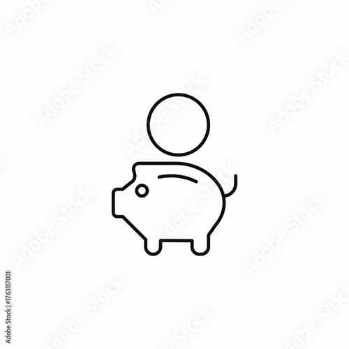 piggy bank saving icon sign vector