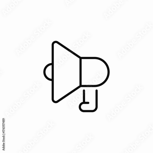 simple megaphone icon icon sign vector