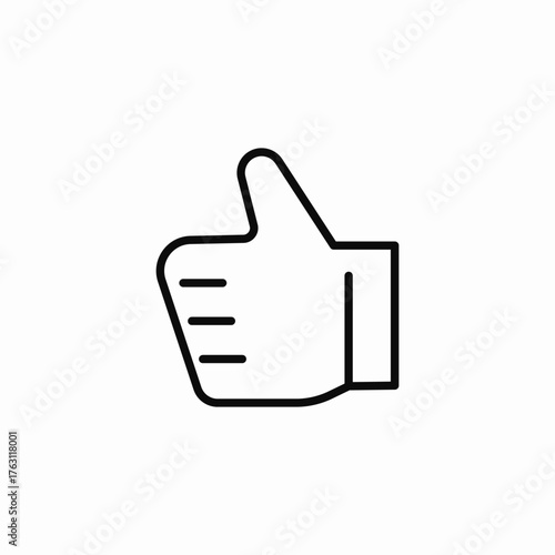 thumb up like icon sign vector