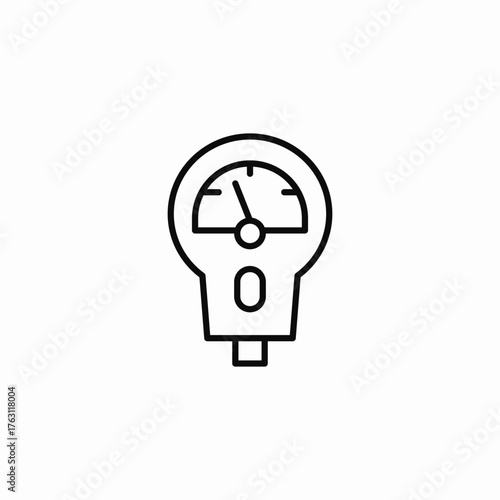 tire pressure gauge icon sign vector