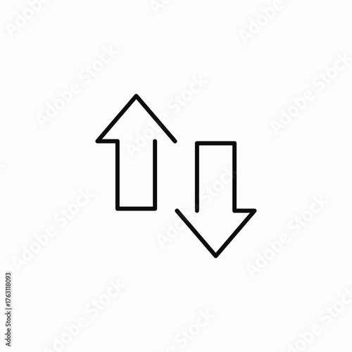 up down transfer arrows icon sign vector
