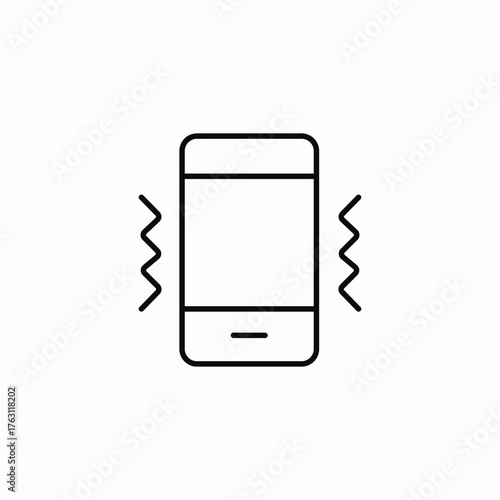 vibrating mobile phone icon sign vector