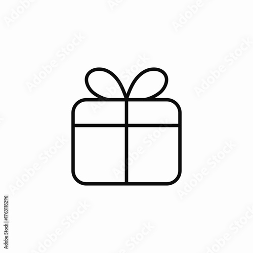 wrapped holiday present gift icon sign vector