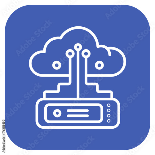 Cloud Storage icon vector image. Can be used for Seo and Web.