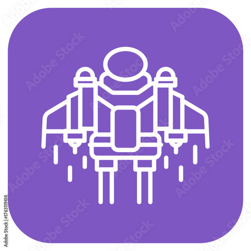 Jetpack icon vector image. Can be used for Science Fiction.