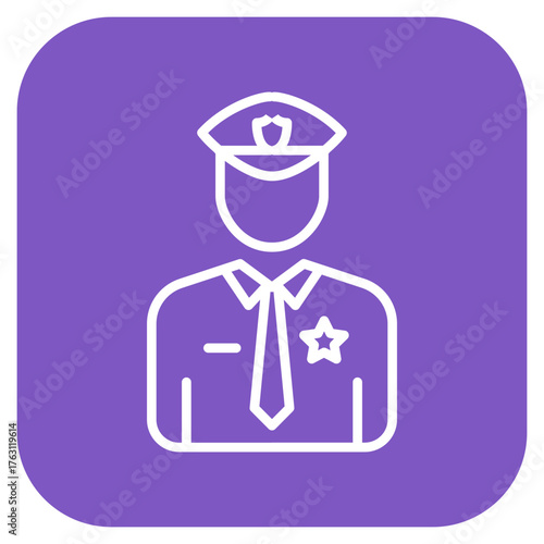 Police Officer icon vector image. Can be used for Prison.