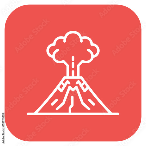 Volcano Eruption icon vector image. Can be used for Natural Disaster.
