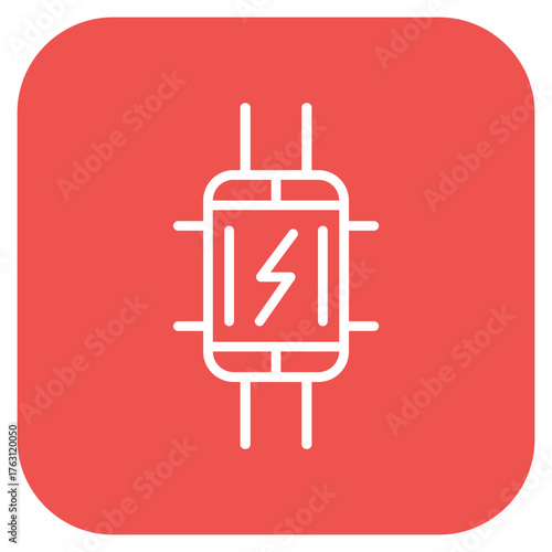 Capacitor icon vector image. Can be used for Electric Circuits.
