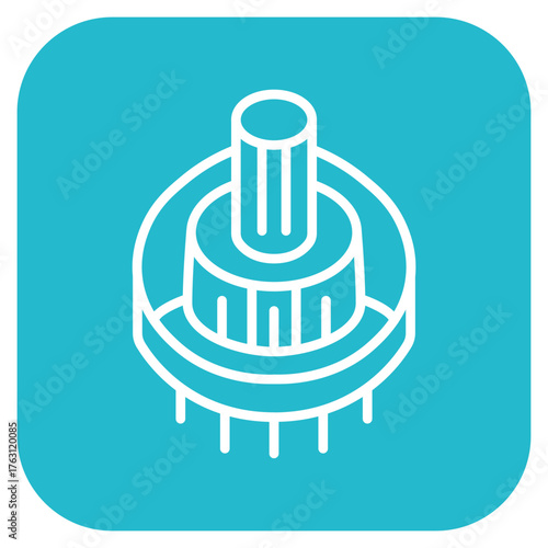 Potentiometer icon vector image. Can be used for Electric Circuits.