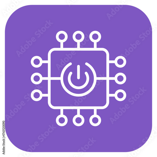 Integrated Circuit icon vector image. Can be used for Electric Circuits.