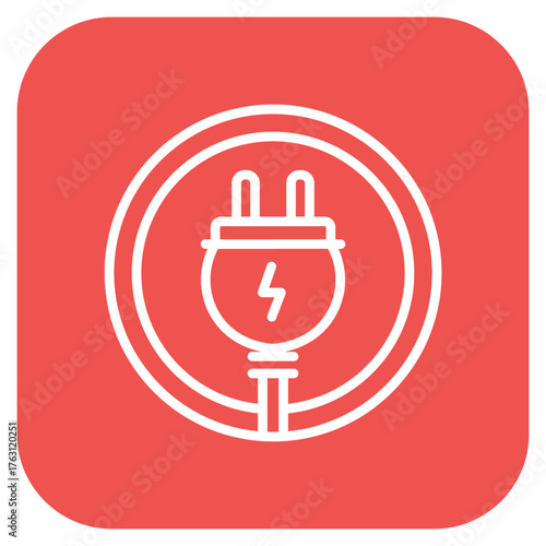 Power Cord icon vector image. Can be used for Electric Circuits.