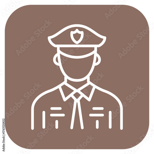 Police Officer icon vector image. Can be used for Women.