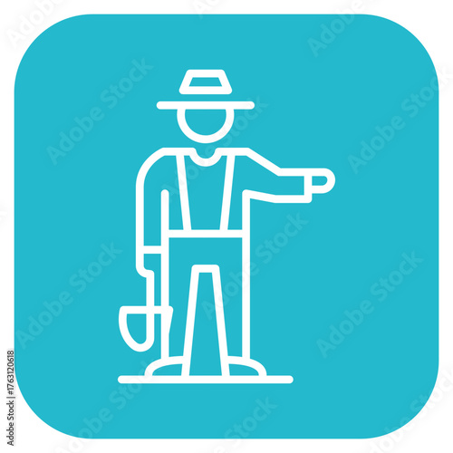 Farmer icon vector image. Can be used for Women.