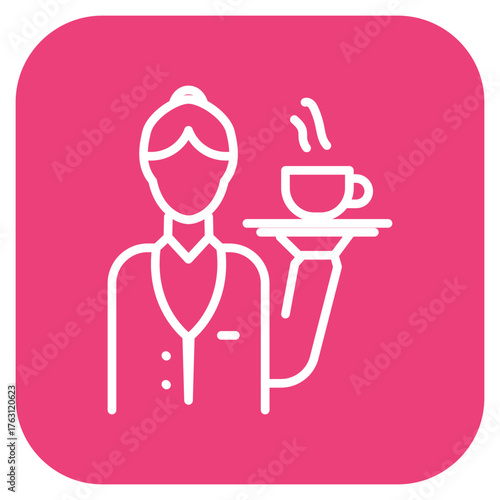 Waitress icon vector image. Can be used for Women.