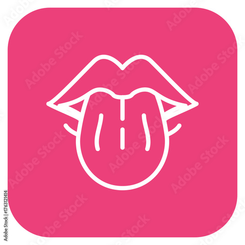 Tongue icon vector image. Can be used for Human Anatomy.