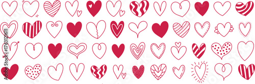 Pixelated hearts on a black background