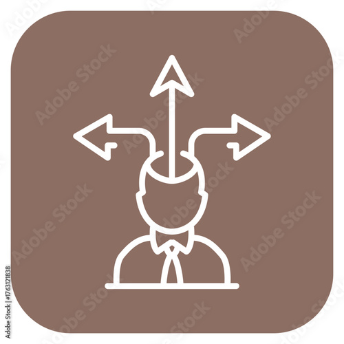 Decision Making icon vector image. Can be used for Personality Traits.