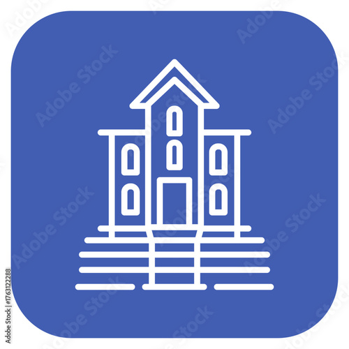 Haunted House icon vector image. Can be used for Amusement Park.