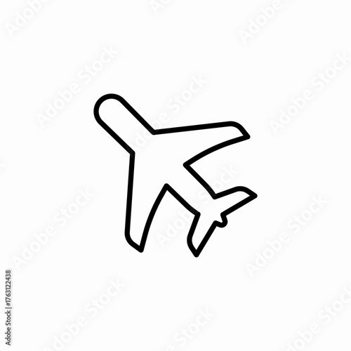 airplane travel flight icon sign vector