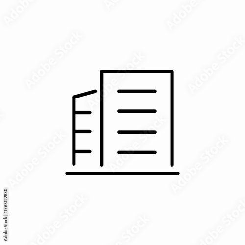corporate office building icon sign vector